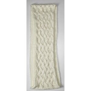Unbranded Womens Infinity Scarf Off White Knit Aran Cable Knit Pattern‎ Winter